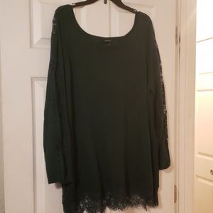 Green lace sweater from torrid